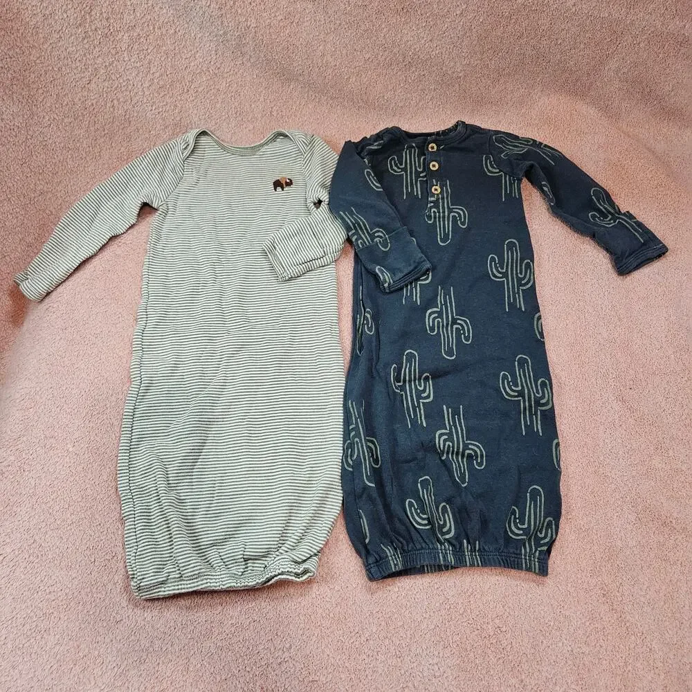 Carter's Sleep Gown Size 3M Cactus & Buffalo Lot of 2